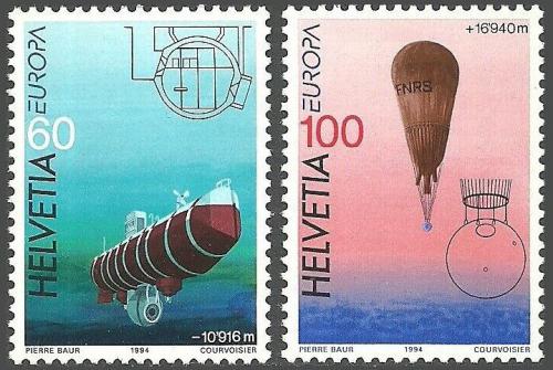 Poštovní známky Švýcarsko 1994 Evropa CEPT, objevy Mi# 1525-26