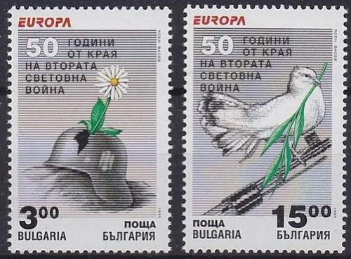 Poštovní známky Bulharsko 1995 Evropa CEPT, mír a svoboda Mi# 4151-52 Kat 4.50€