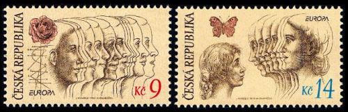 Poštovní známky Èeská republika 1995 Evropa CEPT, mír a svoboda Mi# 76-77