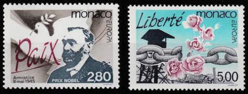 Poštovní známky Monako 1995 Evropa CEPT, mír a svoboda Mi# 2230-31 Kat 5€