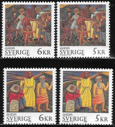 Poštovní známky Švédsko 1995 Evropa CEPT, mír a svoboda Mi# 1874-77 Kat 5.50€