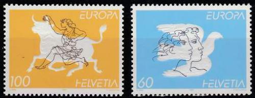 Poštovní známky Švýcarsko 1995 Evropa CEPT, mír a svoboda Mi# 1552-53 Kat 5€