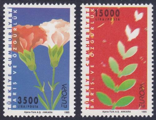 Poštovní známky Turecko 1995 Evropa CEPT, mír a svoboda Mi# 3047-48 Kat 5€