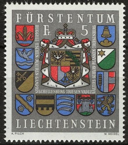 Poštovní známka Lichtenštejnsko 1973 Erby Mi# 590 Kat 8€