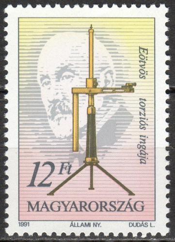 Poštovní známka Maïarsko 1991 Lóránd Eötvös, fyzik Mi# 4124