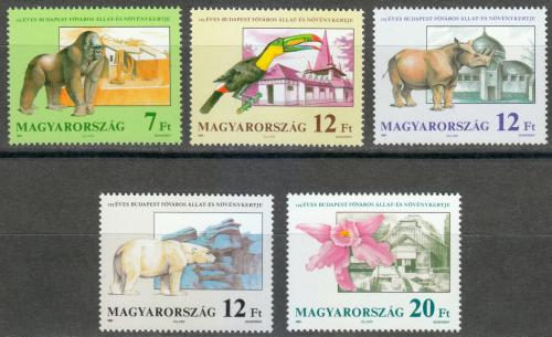 Poštovní známky Maïarsko 1991 ZOO a botanická zahrada Mi# 4136-40