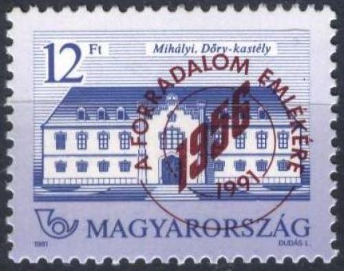 Poštovní známka Maïarsko 1991 Zámek Döry pøetisk Mi# 4163