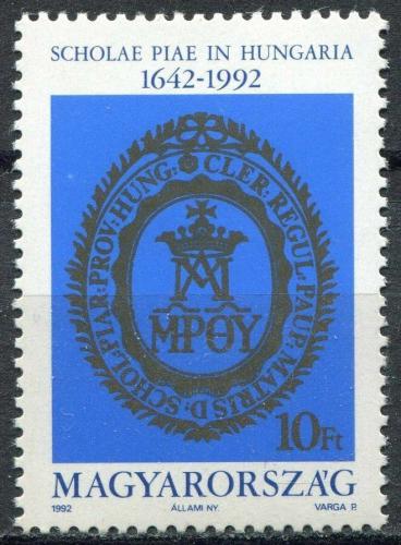 Poštovní známka Maïarsko 1992 Øád zbožných škol, 350. výroèí Mi# 4182