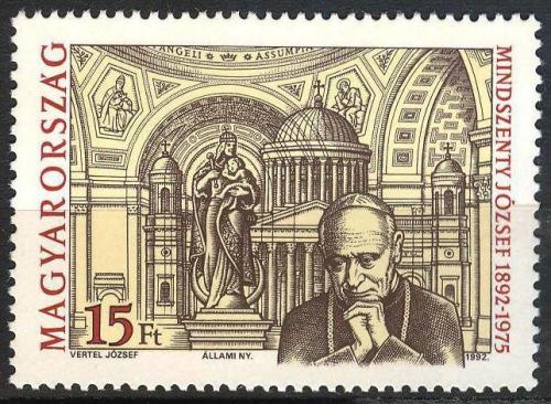 Poštovní známka Maïarsko 1992 Kardinál József Mindszenty Mi# 4189