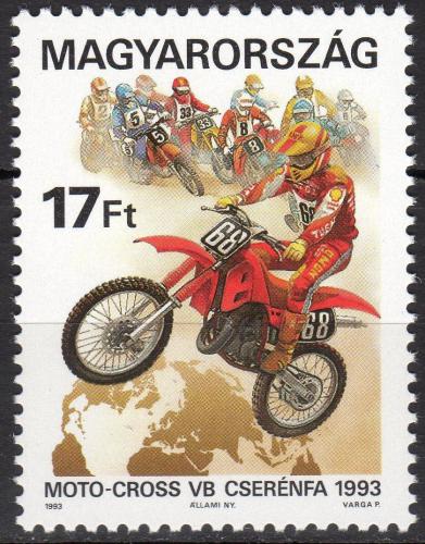 Poštovní známka Maïarsko 1993 MS v motokrosu Mi# 4240