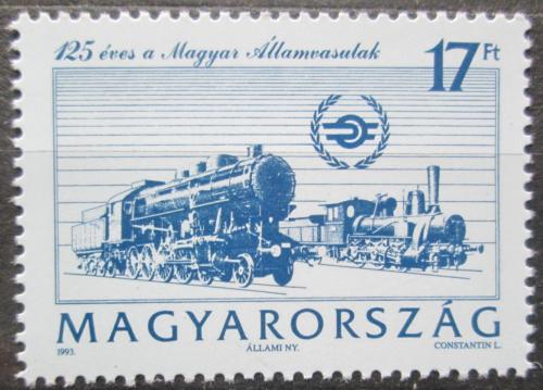 Poštovní známka Maïarsko 1993 Lokomotivy Mi# 4246