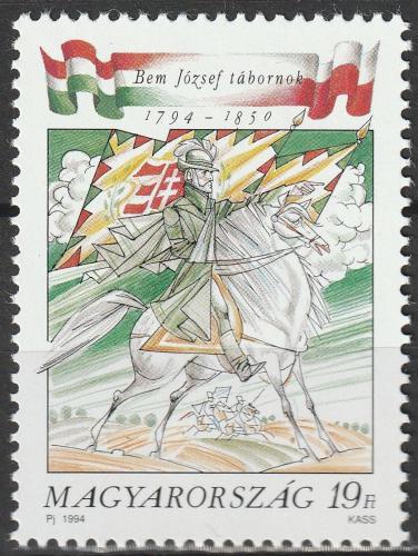 Poštovní známka Maïarsko 1994 Generál József Bem Mi# 4281