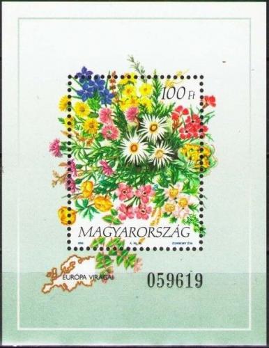 Poštovní známka Maïarsko 1994 Kvìtiny Evropy Mi# Block 230