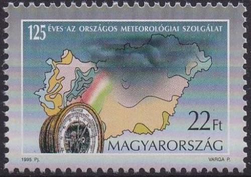 Poštovní známka Maïarsko 1995 Národní meteorologická služba, 125. výroèí Mi# 4339