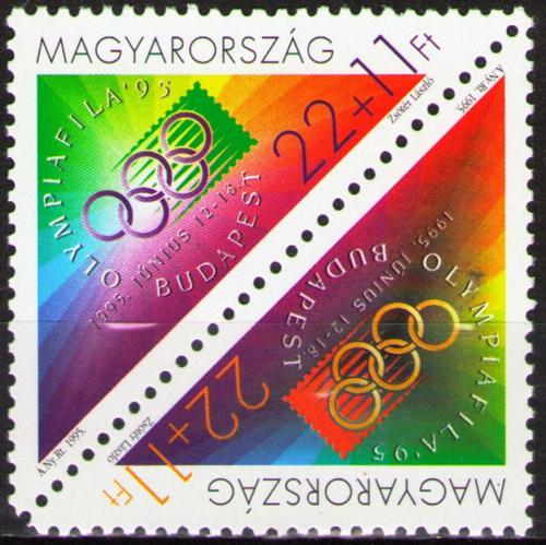 Poštovní známky Maïarsko 1995 Výstava  OLYMPIAFILA ’95 Mi# 4347-48