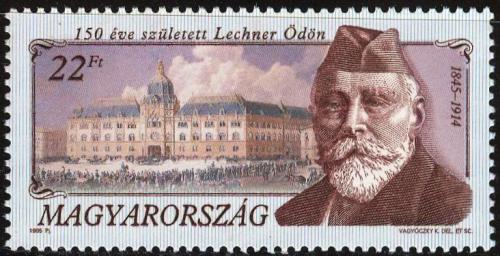 Poštovní známka Maïarsko 1995 Ödön Lechner, architekt Mi# 4353