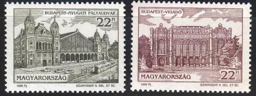 Poštovní známky Maïarsko 1995 Turistické zajímavosti v Budapešti Mi# 4362-63
