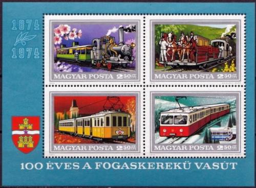 Poštovní známky Maïarsko 1974 Železnice Mi# Block 107