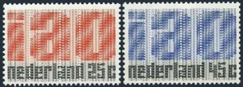 Potovn znmky Nizozem 1969 ILO, 50. vro Mi# 912-13 - zvtit obrzek