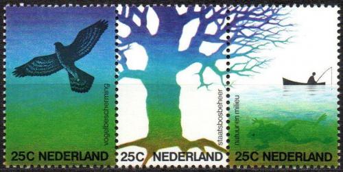 Poštovní známky Nizozemí 1974 Ochrana životního prostøedí Mi# 1023-25