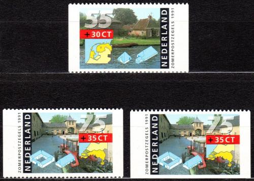 Potovn znmky Nizozem 1991 Selsk dvory Mi# 1403C, 1405 A,C Kat 5.50