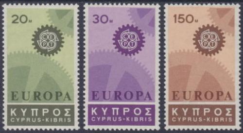 Poštovní známky Kypr 1967 Evropa CEPT Mi# 292-94