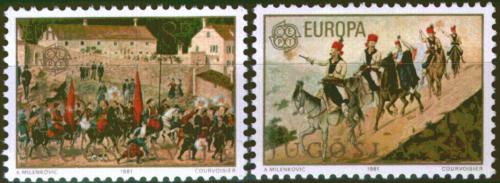 Poštovní známky Jugoslávie 1981 Evropa CEPT, folklór Mi# 1883-84
