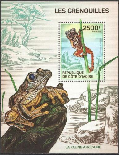 Poštovní známka Pobøeží Slonoviny 2014 Žáby Mi# Block 191 Kat 11€