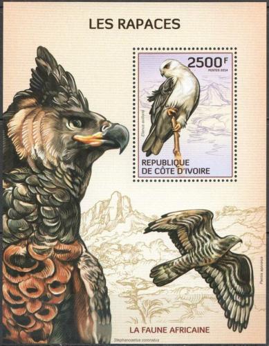 Poštovní známky Pobøeží Slonoviny 2014 Dravci Mi# Block 199 Kat 11€