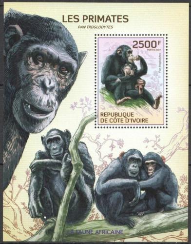 Poštovní známka Pobøeží Slonoviny 2014 Opice Mi# Block 211 Kat 11€