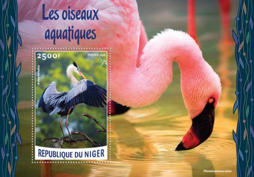 Poštovní známka Niger 2016 Vodní ptáci Mi# Block 529 Kat 10€