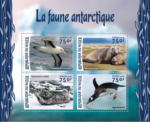 Poštovní známky Niger 2016 Fauna Antarktidy Mi# 4137-40 Kat 12€