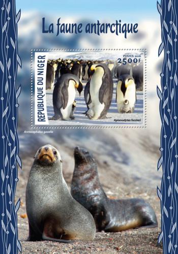 Poštovní známka Niger 2016 Fauna Antarktidy Mi# Block 532 Kat 10€