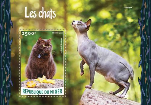Poštovní známka Niger 2016 Koèky Mi# Block 534 Kat 10€