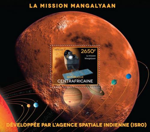 Poštovní známka SAR 2014 Indická mise na Mars Mangalaján Mi# Block 1222 Kat 12€ 