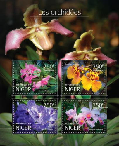 Poštovní známky Niger 2014 Orchideje Mi# 3169-72 Kat 12€