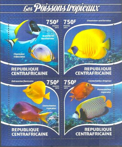 Poštovní známky SAR 2015 Ryby Mi# 5355-58 Kat 14€