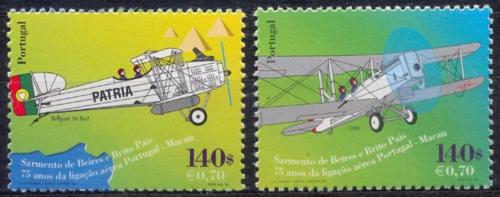 Poštovní známky Portugalsko 1999 Letadla Mi# 2333-34