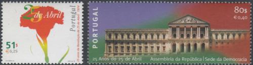 Poštovní známky Portugalsko 1999 Karafiátová revoluce, 25. výroèí Mi# 2335-36