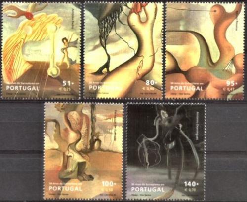 Poštovní známky Portugalsko 1999 Umìní, surrealismus Mi# 2353-57