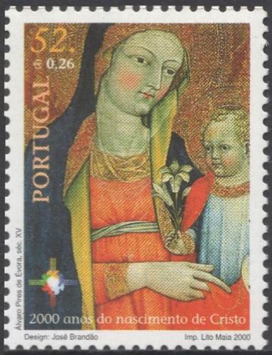 Poštovní známka Portugalsko 2000 Panna Marie, Álvaro Pires de Évora Mi# 2386