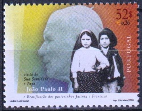 Poštovní známka Portugalsko 2000 Návštìva papeže Jana Pavla II. Mi# 2431