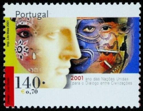 Poštovní známka Portugalsko 2001 Mezinárodní rok Dialogu civilizací Mi# 2539