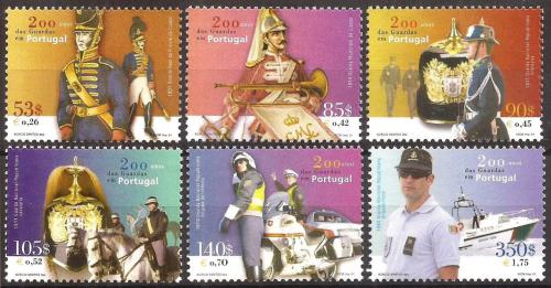 Poštovní známky Portugalsko 2001 Policie, 200. výroèí Mi# 2549-54
