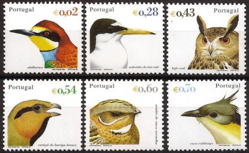 Poštovní známky Portugalsko 2002 Ptáci Mi# 2567-72