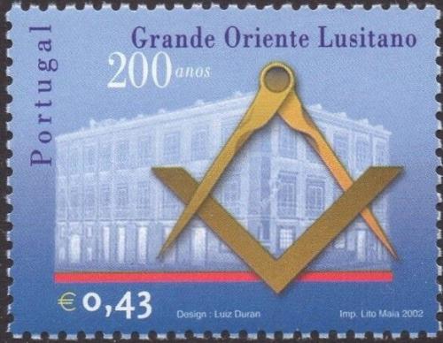 Poštovní známka Portugalsko 2002 Grande Oriente Lusitano, 200. výroèí Mi# 2594