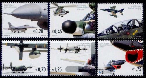 Poštovní známky Portugalsko 2002 Bojová letadla Mi# 2595-2600