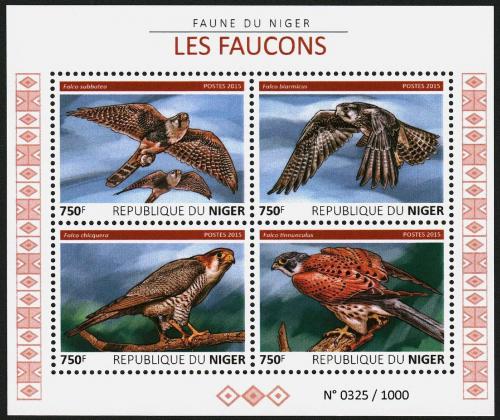 Poštovní známky Niger 2015 Sokoli Mi# 3791-94 Kat 12€