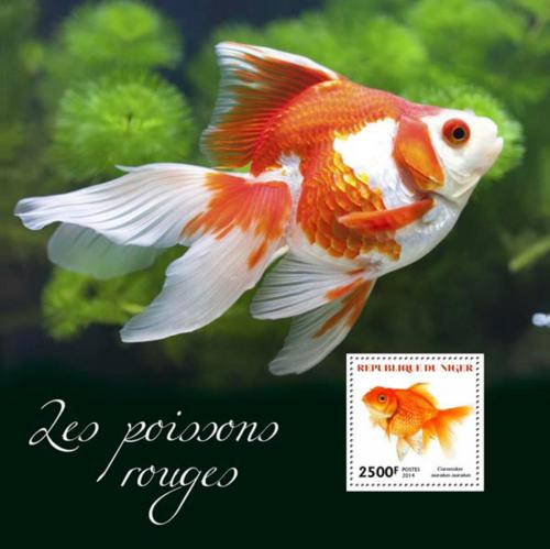 Poštovní známka Niger 2014 Akvarijní ryby Mi# Block 327 Kat 10€