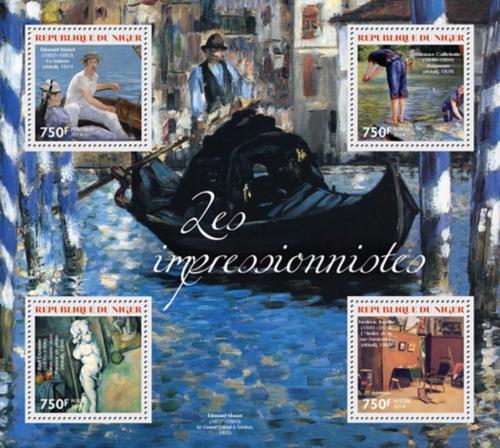 Poštovní známky Niger 2014 Umìní, impresionismus Mi# 2997-3000 Kat 12€